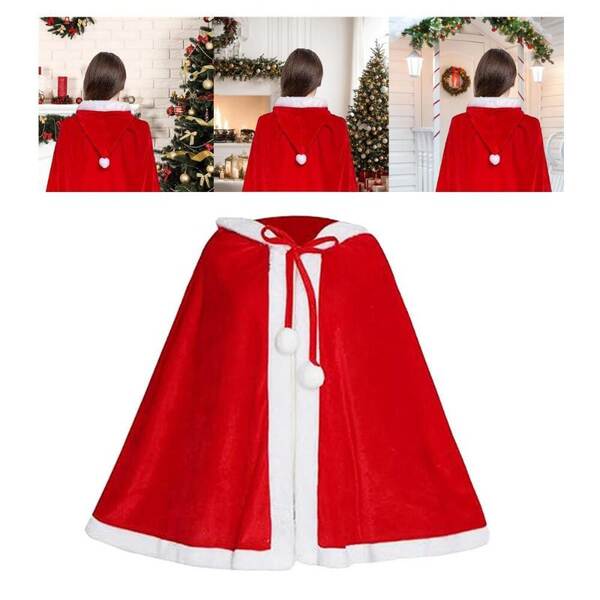 Manto de Natal para Adulto e Criança
