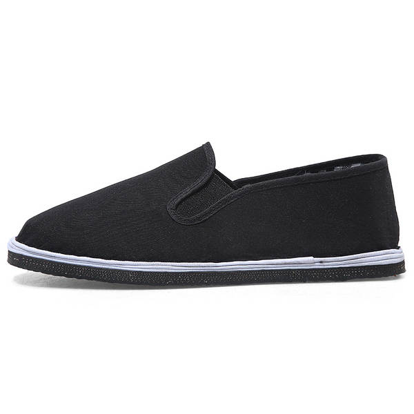 Fabricante de vendas diretas de velhos sapatos de madeira de Pequim homens sapatos de madeira preta confortáveis sapatos tradicionais de madeira preta