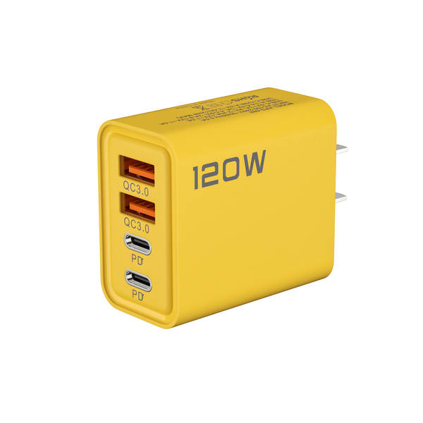 120W Duplo PD + Duplo Carregador USB 5V2A12W para Apple Huawei Smartphone Duplo Tipo Cabeça de Carregador
