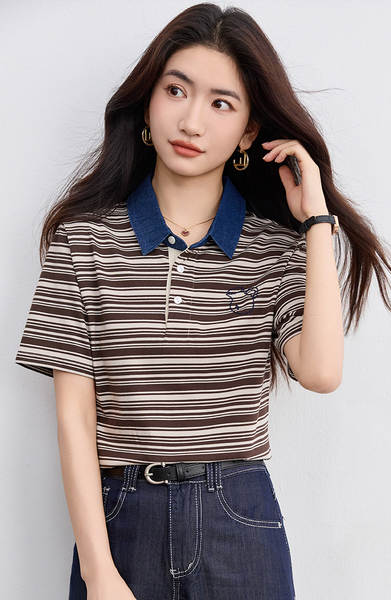 Camiseta de roupa curta e curta T-shirts para o trabalho.