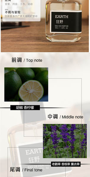 O perfume da Terra Azul é um perfume natural para estudantes.