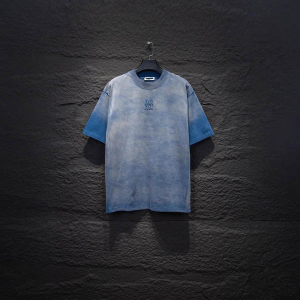 Versão correta do MIU Mu25SS Primavera nova lavagem de água fazer a letra velha T-shirt namorado de pulseiras curtas fabricante direto