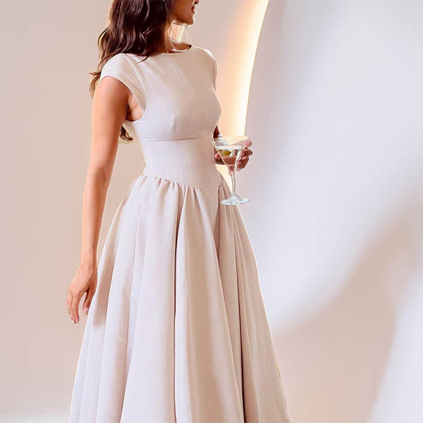Vestido feminino de verão estilo francês