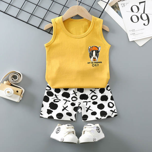 Vestido de verão infantil de algodão