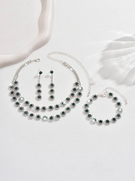 Acessórios de casamento dupla camada do colar de diamante do colar de sol de comércio estrangeiro Sete de orelhas de venda rápida