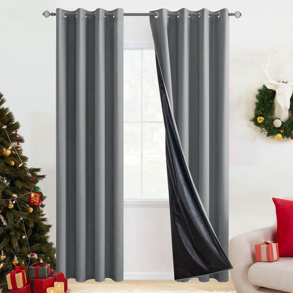 Cortinas de comércio exterior transfronteiriças de tela de tecido da Ásia do Sul totalmente cobertas Amazon temu explosão impermeável cortinas de isolamento puro acabado