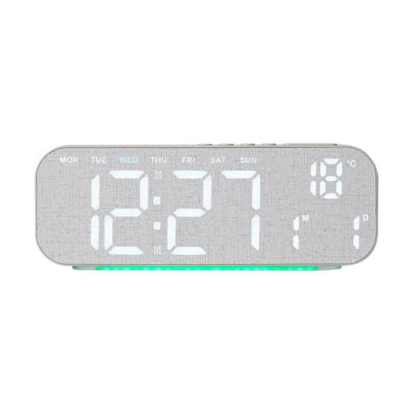Novo relógio LED grande ecrã despertador relógio simples de madeira relógio criativo relógio de mesa pendurável GH