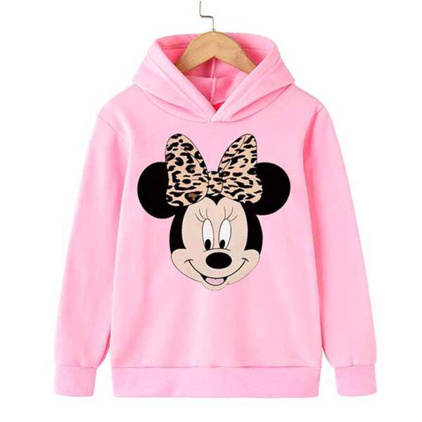 Mini Mouse Camiseta Desportiva Inverno Primavera Outono Camiseta de Crianças Camiseta de Crianças