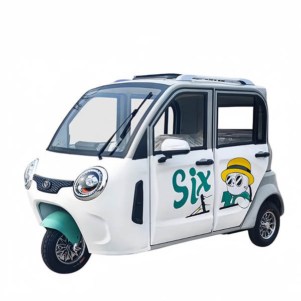 Caminhão elétrico de três rodas totalmente fechado para crianças e adultos com quatro garrafas elétricas.