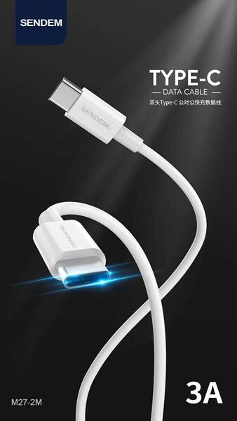 C para C linha de dados 2m dupla interface Tipo-C suporte 66W super carregamento rápido 2M celular carregamento rápido cabo
