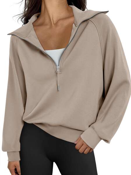 23 Outono roupas femininas super grande camisa de esportes meia-cadeia cabelo comprido um quarto-cadeia-cadeia camisa de guarda-chuva