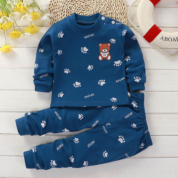 Conjunto de pijama de algodão para crianças