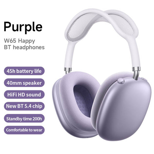 W65 Transfronteiriço Airpods Max Ativo de Redução de Ruído Head-Own Wireless Bluetooth Motion Foldable Headset