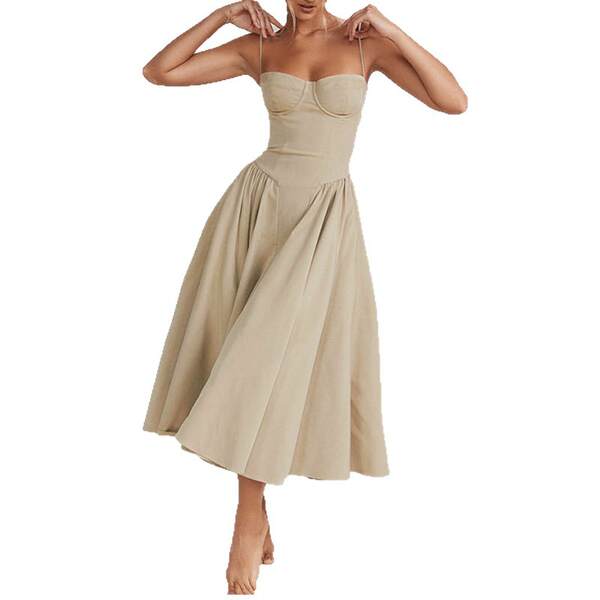 2026 Verão Novo Transfronteiriço Europeu e Americano Roupa de Mulher de Comércio Exterior Roupa de Mulher Francesa de vestido sem mangas