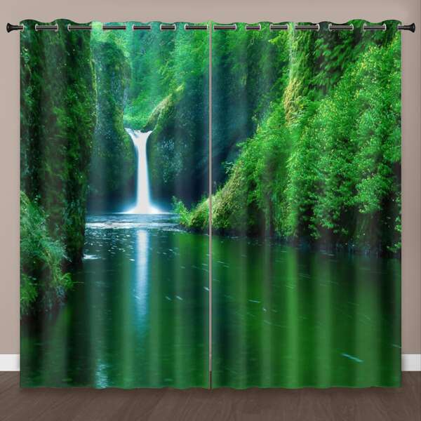 Amazon Nova paisagem natural cortinas hotel dormitório casa de banho cortinas isoladas sala de estar dormitório cortinas de proteção solar