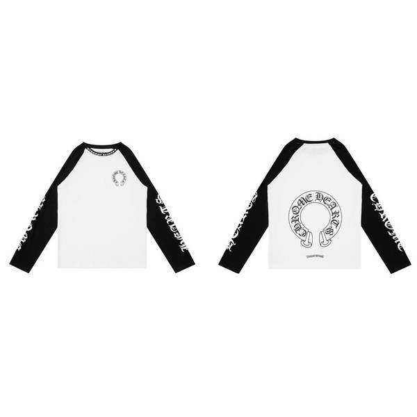 Camiseta de algodão transfronteiriço Chrome Heart Crown Camiseta de algodão transfronteiriço para homens e mulheres