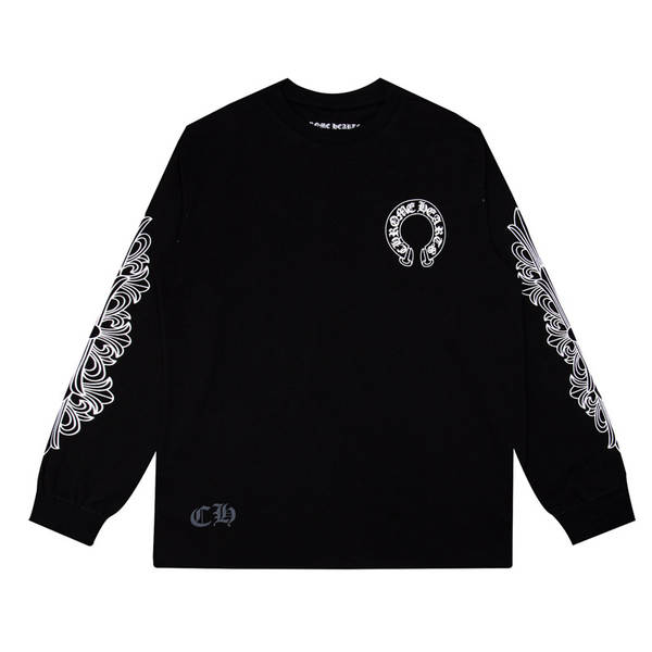 T-shirt correto cross-border Chrome Heart de alta qualidade dupla de algodão puro para homens e mulheres