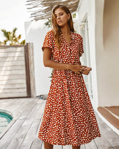 Vestido da Amazon para o verão de 2026 com mangas curtas