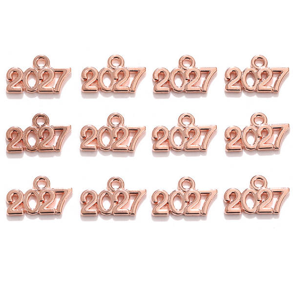 Fabricante de vendas diretas de acessórios de jóias DIY Número Suspensão 2025 2026 2027 9x14mm