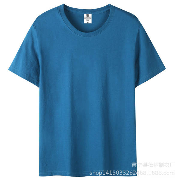 Vestido de verão de algodão curto T-shirt para meninos adolescentes meia-mancha 200 gramas peso pesado de verão de lazer relaxante