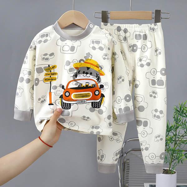 Conjunto de pijama de algodão para crianças