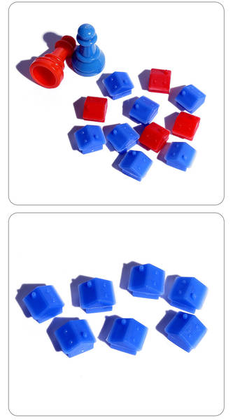 Peças de Plástico para Jogo de Tabuleiro