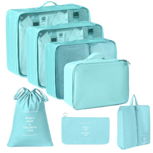Conjunto de 7 Bolsas de Organização para Viagem
