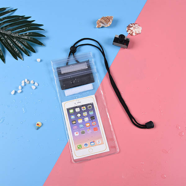 Três bolsas transparentes de telefone celular à prova d'água personalizadas tela táctil mágica bolsas inteligentes à prova d'água fabricantes atacado