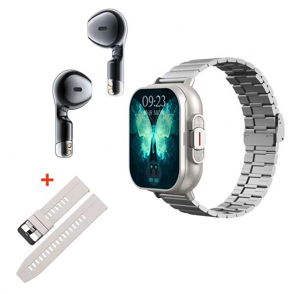 Relógio inteligente transfronteiriço D8 tws dois em um fones de ouvido Bluetooth de 2 polegadas de tela cheia de toque para chamadas de movimento musical