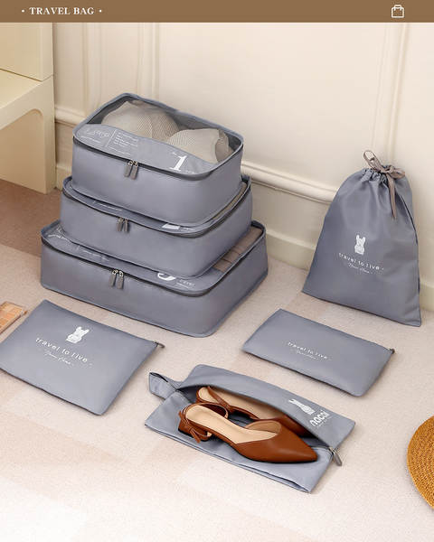 Kit de Organização de Viagem 7 Peças