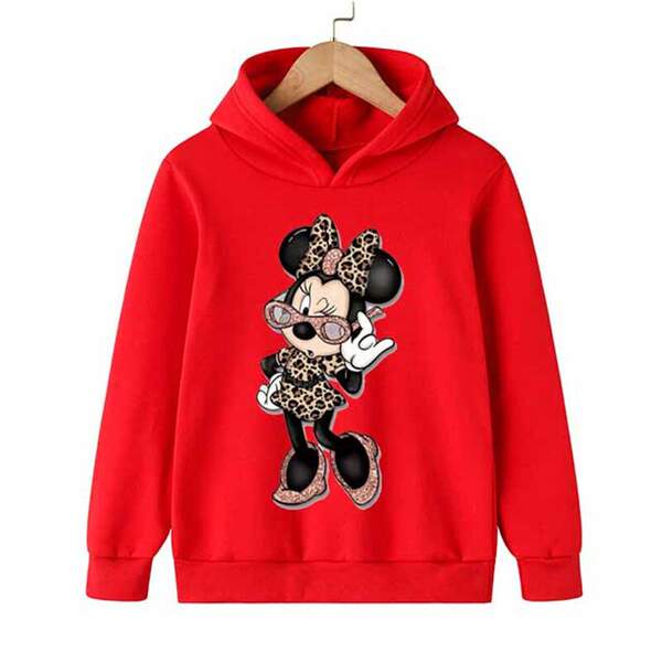 Mini Mouse Camiseta Desportiva Inverno Primavera Outono Camiseta de Crianças Camiseta de Crianças