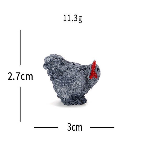 Micro-paisagem criativa fazenda de simulação de galinhas grandes de galinhas de espinhas diy acessórios de decoração de mesa mini pedaços