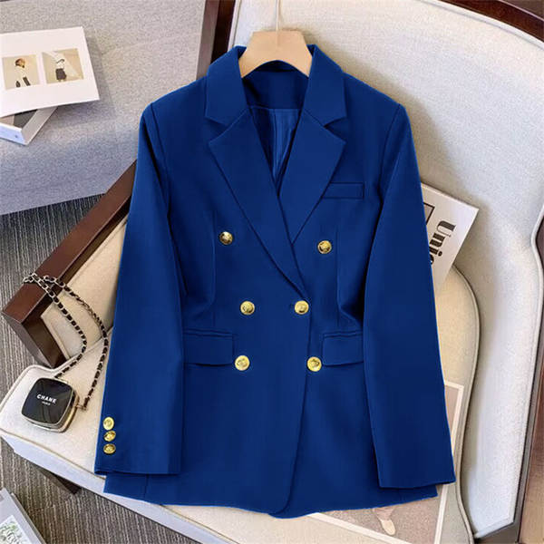 2026 Primavera Outono Nova capa de vestido Coréia Coréia Versão Direita Relaxada Relaxada Moda Humor Deslumbrante Pequeno Vestíbulo