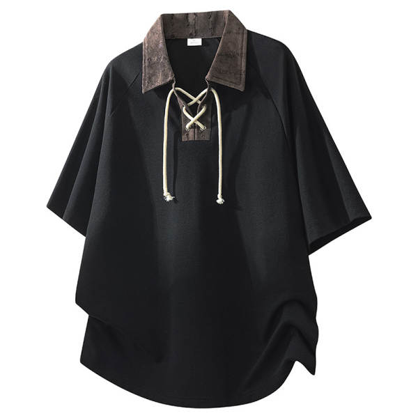 T-shirt masculino de primavera-verão para homens com duas camisetas masculinas