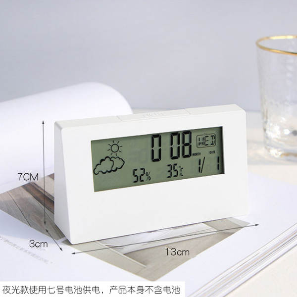Relógio de temperatura e umidade de alta qualidade criativo do relógio eletrônico transparente do relógio eletrônico do presente do relógio nocturno