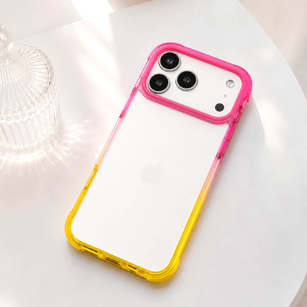 Aplicável à Apple 17 Cell Phone Shell colorido gradual tpe iphone17promax Shell duro transparente 17pro triunfo