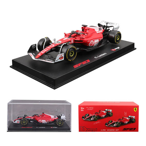 2023 Peugeot 1:43 Ferrari F1 Modelo SF23 Carro de corrida de metal Simulador de brinquedo Modelo Carro de liga Homem