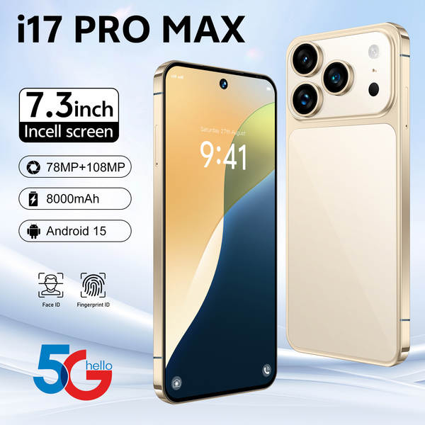 Novo i17Pro max celular transfronteiriço global versão 5g grande ecrã Android smartphone 12+512 celular de comércio exterior