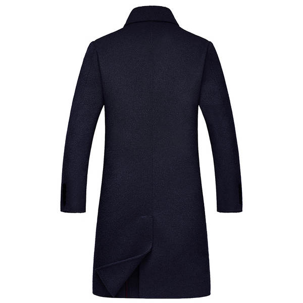 Casaco de lã masculino longo