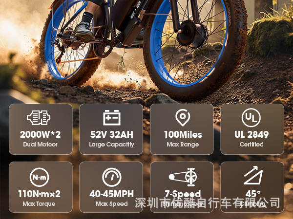 Fabricante atacado Ebycco bicicletas elétricas de dupla unidade 24*4.0 carrinho de montanha elétrico gorduroso