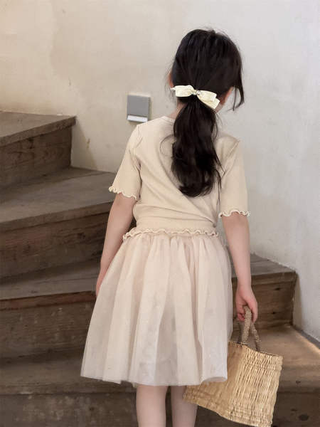 Mulheres Miu estilo princesa amarrar mangas curtas T-shirt camisa de verão coreano vestido de ar puro amarrar mangas curtas