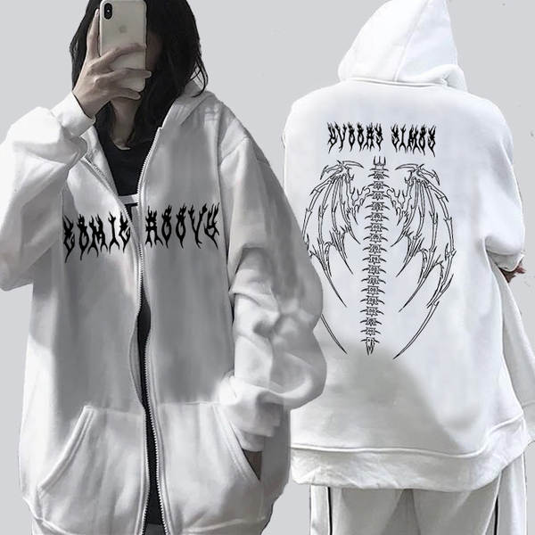 Moletom feminino de manga longa com capuz e ziper