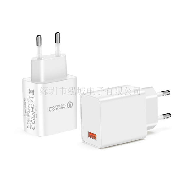 Carregador QC3.0 18W Carregador rápido 9V2A Carregador de celular inteligente compatível com carregamento rápido sem fio
