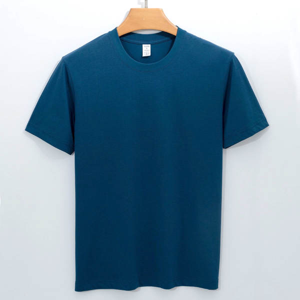 High-end 220g Solona T-Shirt Homem Meia-Lança Modelo T-Shirt Corta-Lança Homem T-Shirt Puro Fim de Verão