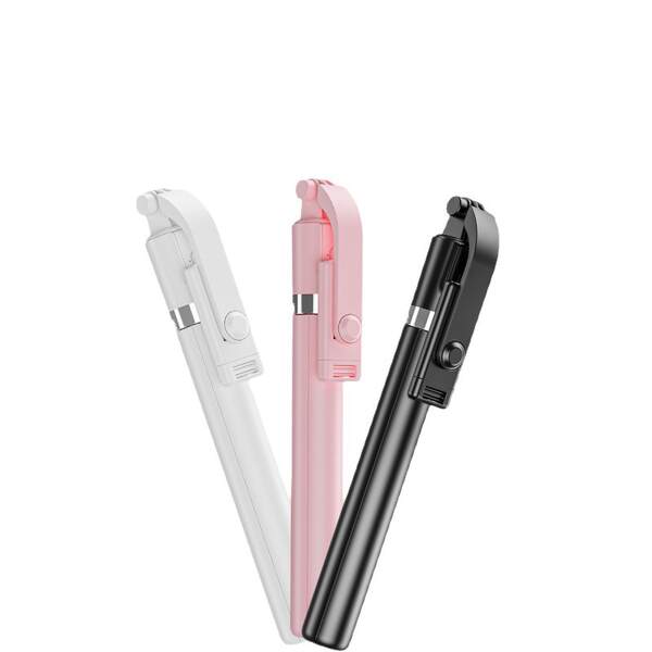 Aumentar o tamanho do telemóvel autocolante com uma lâmpada colorida mini rodízio braço Bluetooth inteligente fotografia triplo braço autocolante