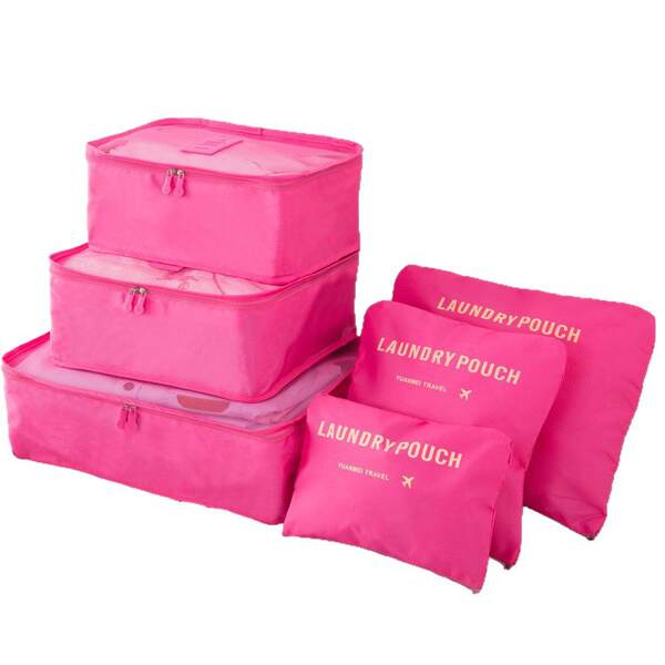 Bagagem de viagem personalizada 6 peças de bagagem multifuncional de roupa de viagem de calçado de classificação de bagagem