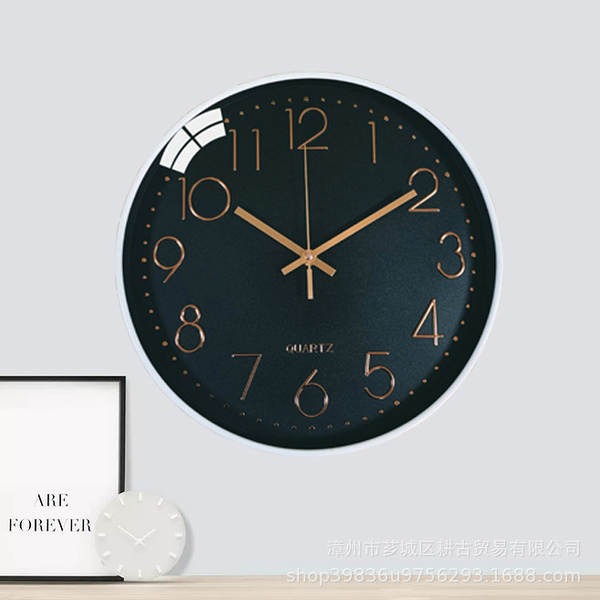 Relógio de relógio de 12 polegadas da fábrica de relógios de varejo de relógio de pedras modernas simples de plástico sala de estar digital clock