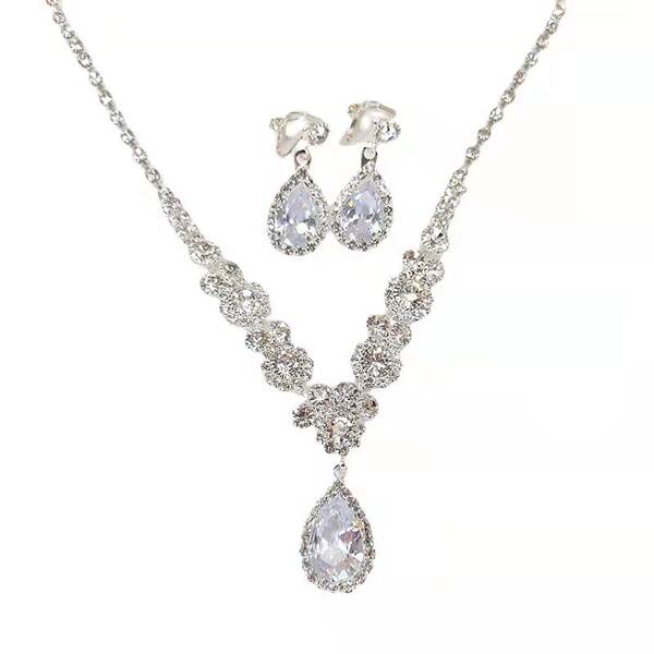 Conjunto de Joias de Noiva com Diamante