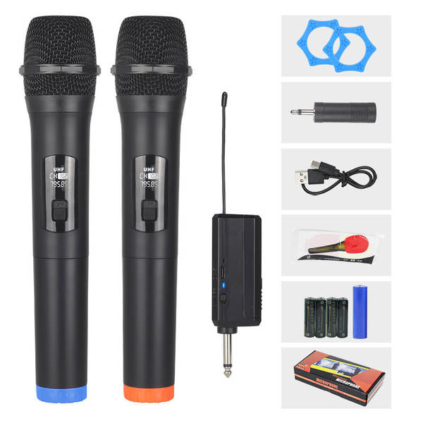Carregador de microfone sem fio para duas casas de cartão de som KTV palco de transmissão ao vivo K-Song V-Song profissional portátil