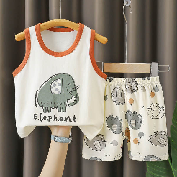 Vestido de verão infantil de algodão